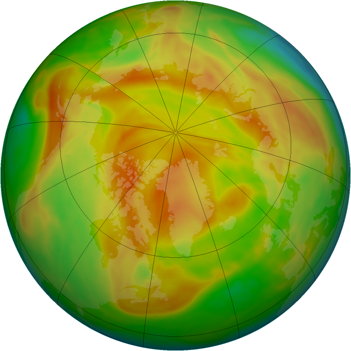 Arctic ozone map for 04 May 2007